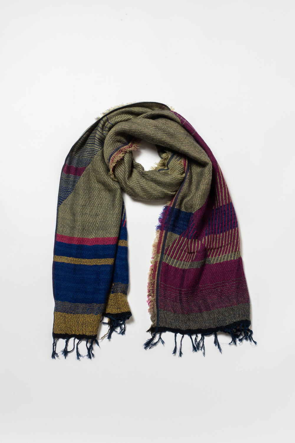 Jacquard Shawl MIDDLE 11 Wool/Cotton Mix