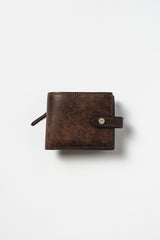 Bi-Fold Wallet with Coin Pocket, Brown