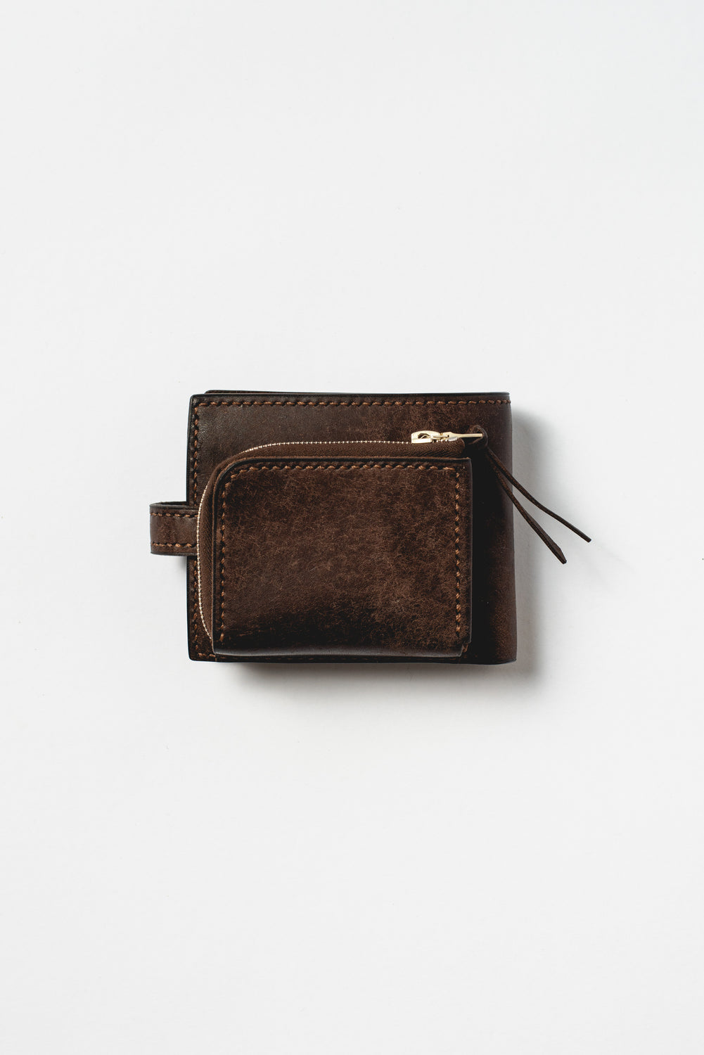 Bi-Fold Wallet with Coin Pocket, Brown