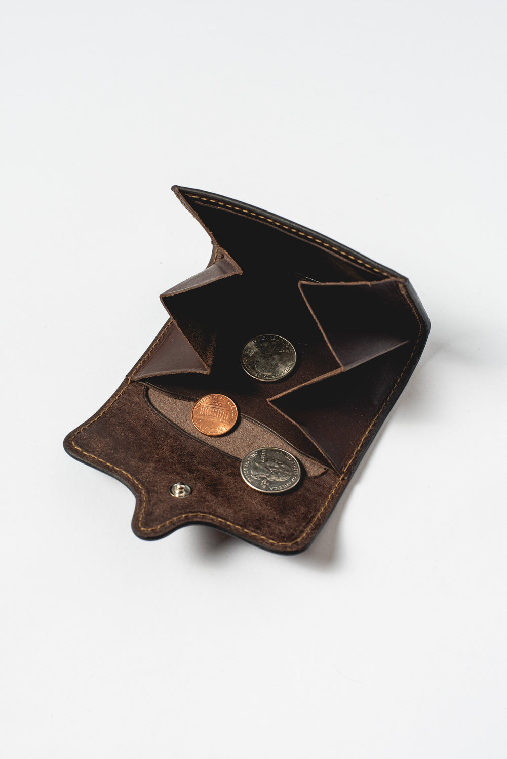 Mini Wallet with Snap Wallet, Brown