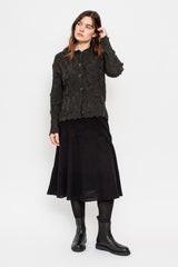 Knit Wool Skirt Black