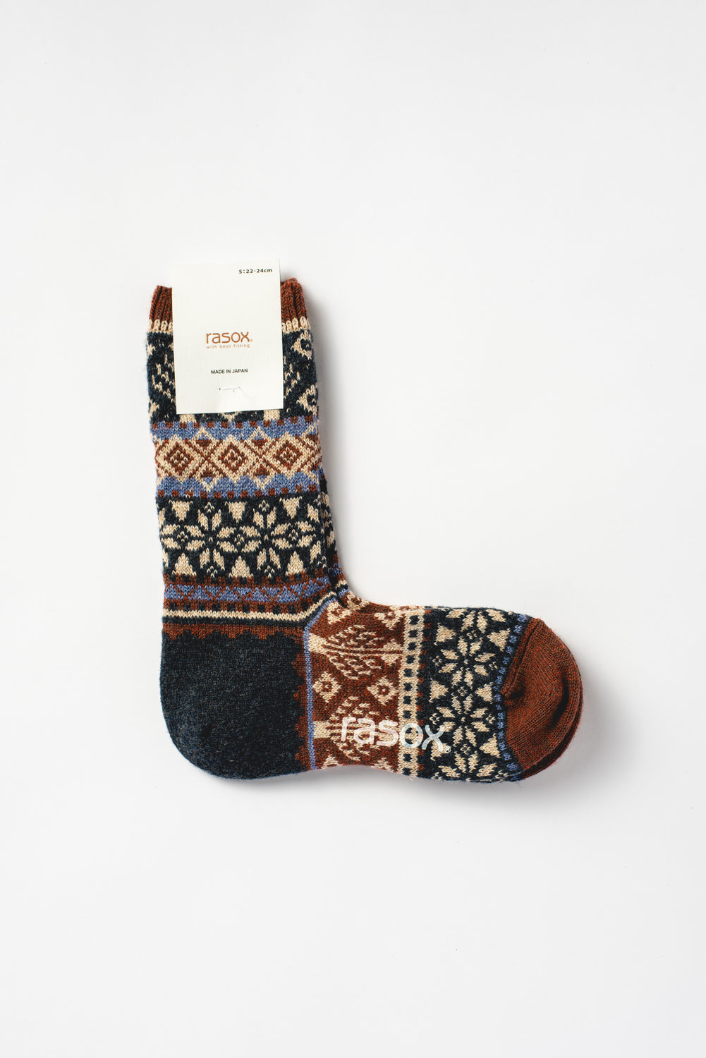 Snow Jacquard Socks, Charcoal