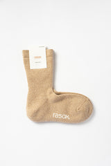 Soft Pile Crew Socks Beige Heather