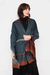 Roots Shawl MIDDLE 13 Wool/Cotton Mix