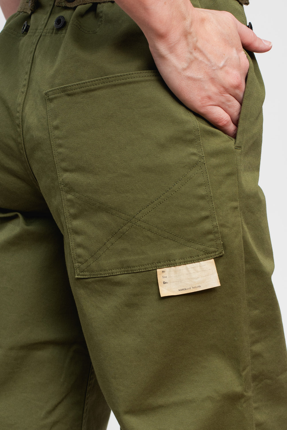 Stretch Chino TWIGGY 7-Stars Suspender Pants Khaki