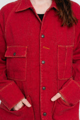 Twill Aging Wool CACTUS Coverall Fade Red