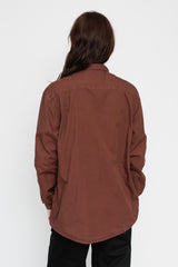 Broad Cloth Anorak Shirt Brown