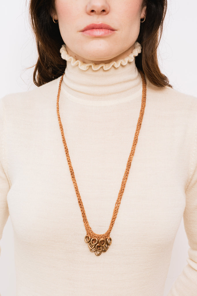 Petit Artichoke Necklace Terracotta