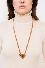 Petit Artichoke Necklace Terracotta