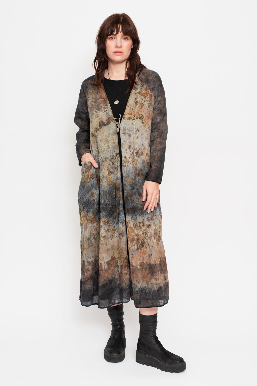Wrap Dress or Duster, Botanical Dye