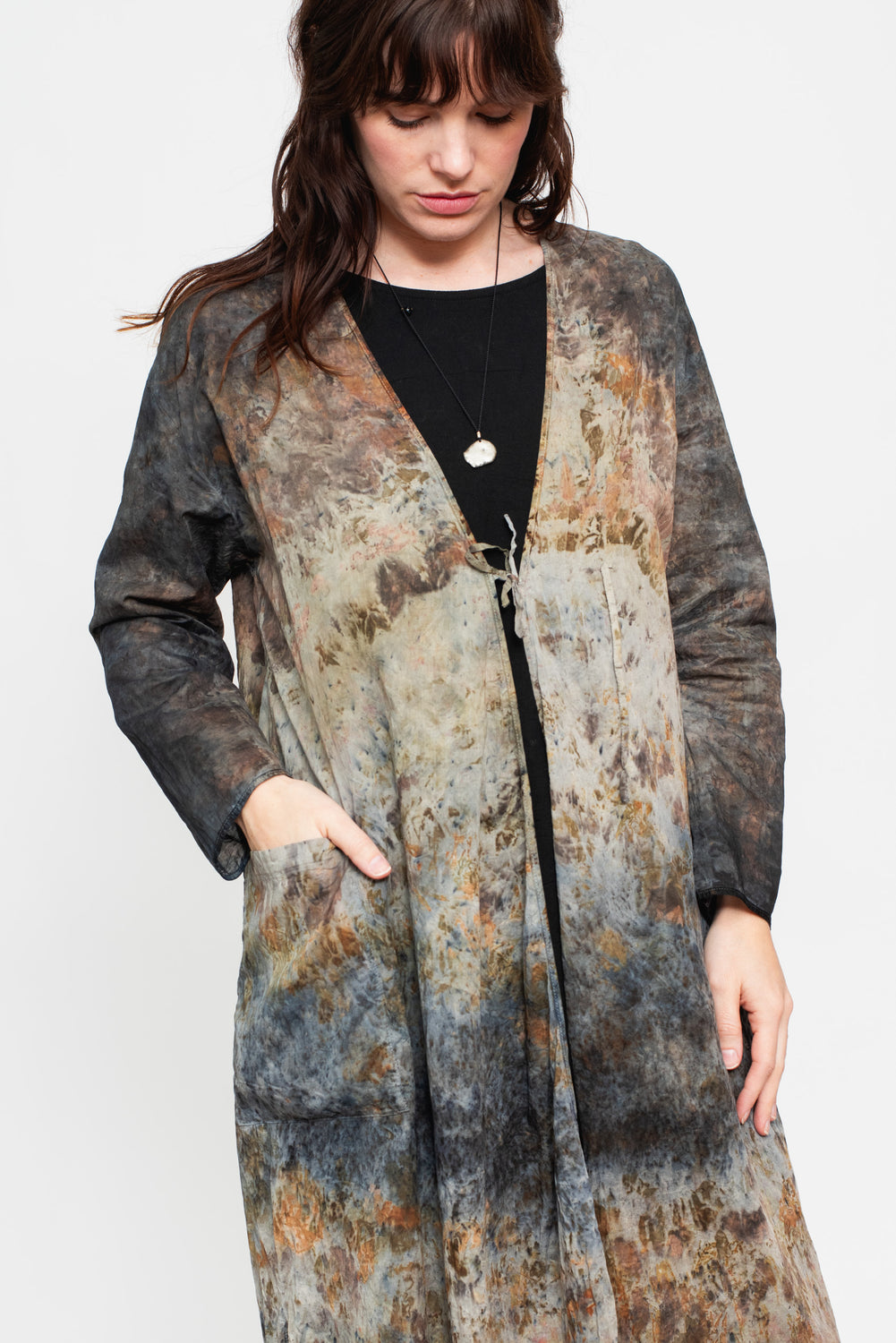 Wrap Dress or Duster, Botanical Dye