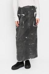 Simple Wrap Skirt, Sumi Dye