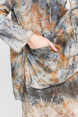 Open Jacket with Tie, Botanical Dye