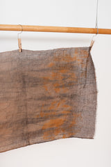 Rust Dyed Linen Textile B