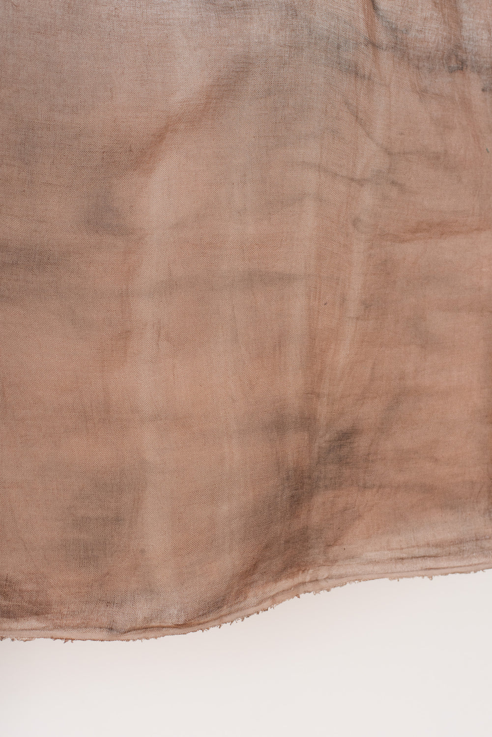 Rust Dyed Linen Textile B