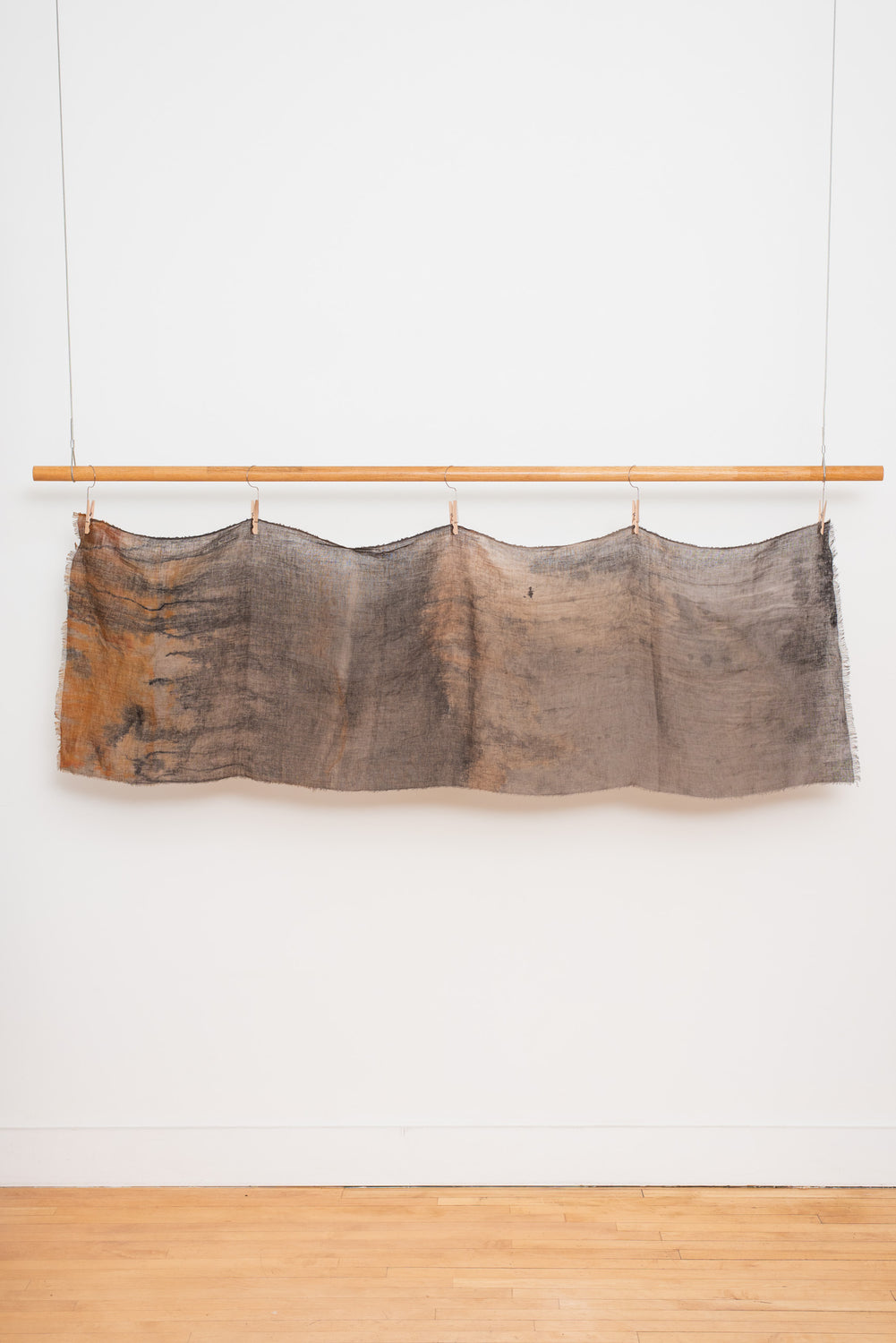 Rust Dyed Linen Textile A