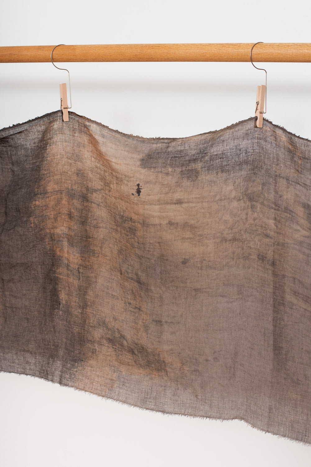 Rust Dyed Linen Textile A