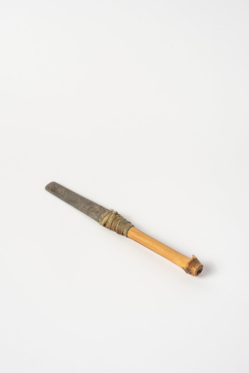 Vintage Handmade Bamboo Handled Utility Knife