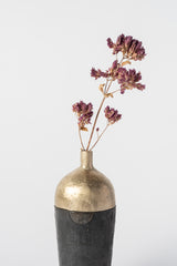 Small Bronze and Aluminum Vase