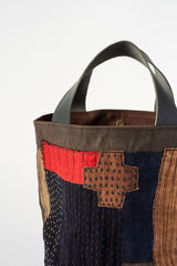 Persimmon Dyed Collage Mini Tote Bag