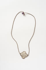 Venetian Window Pendant Necklace Small White