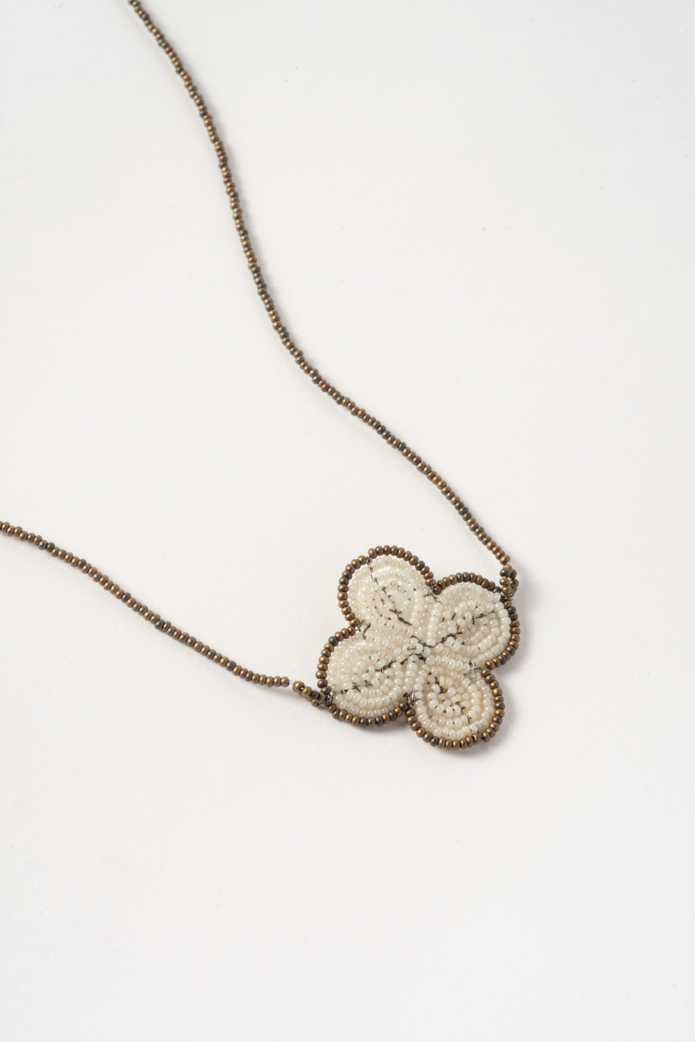 Venetian Window Pendant Necklace Large White