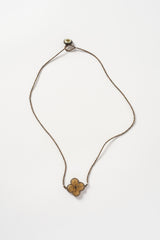 Venetian Window Pendant Necklace Small Caramel