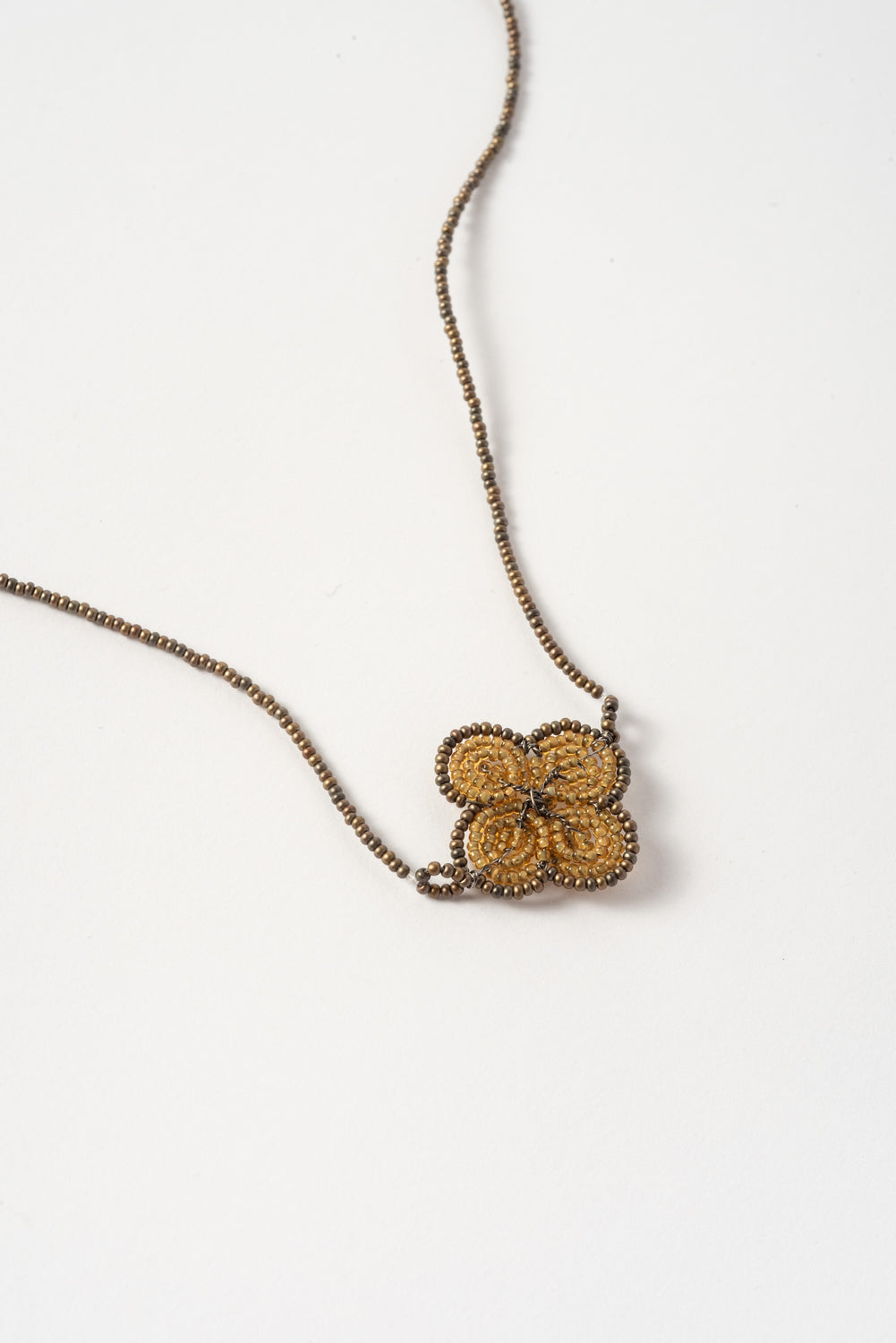 Venetian Window Pendant Necklace Small Caramel