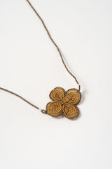 Venetian Window Pendant Necklace Large Caramel