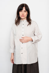 Band Collar Cotton Shirt