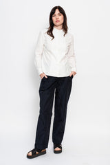 Woven Organic Cotton Stand Up Collar Shirt