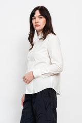 Woven Organic Cotton Stand Up Collar Shirt