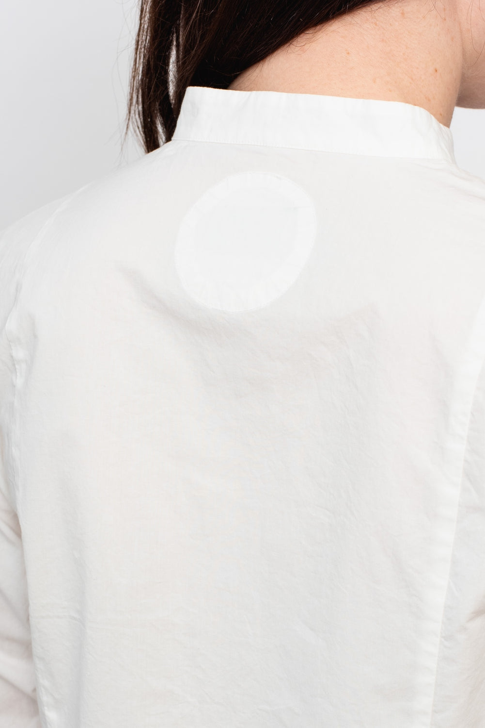 Woven Organic Cotton Stand Up Collar Shirt