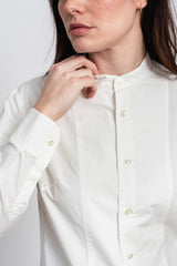Woven Organic Cotton Stand Up Collar Shirt