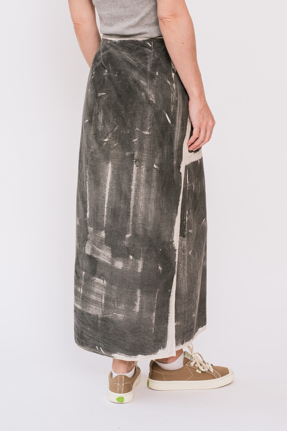 Simple Wrap Skirt, Sumi Dye