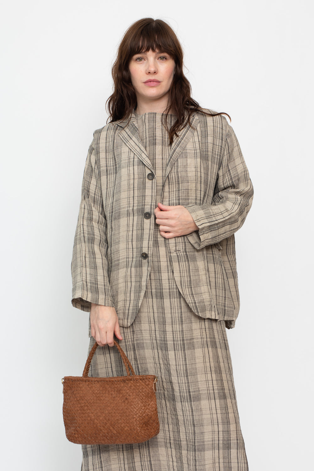 Leather Tote and Shoulder Bag Brown