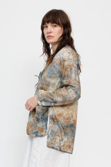 Open Jacket with Tie, Botanical Dye