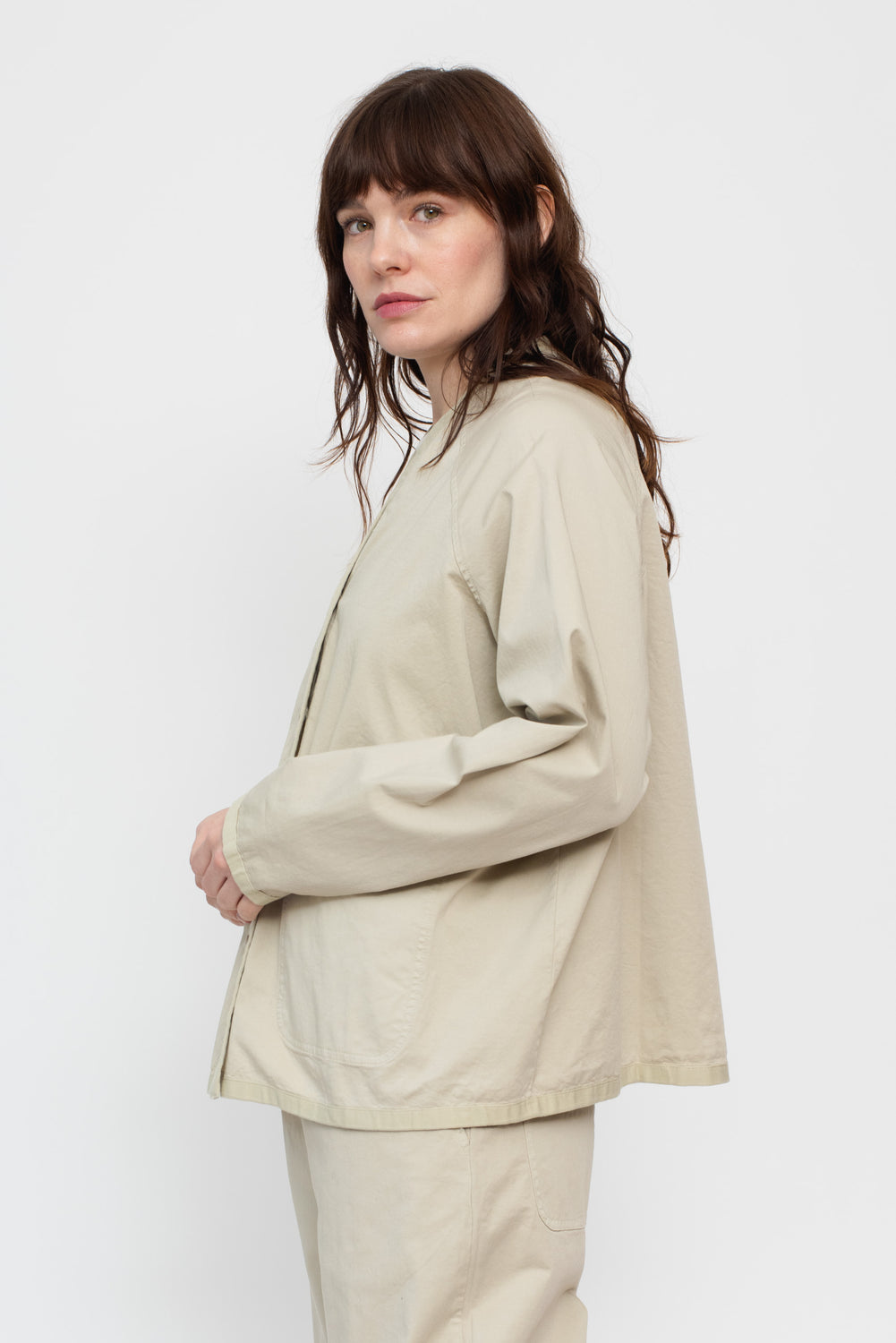 Cotton Stretch Jacket Sand