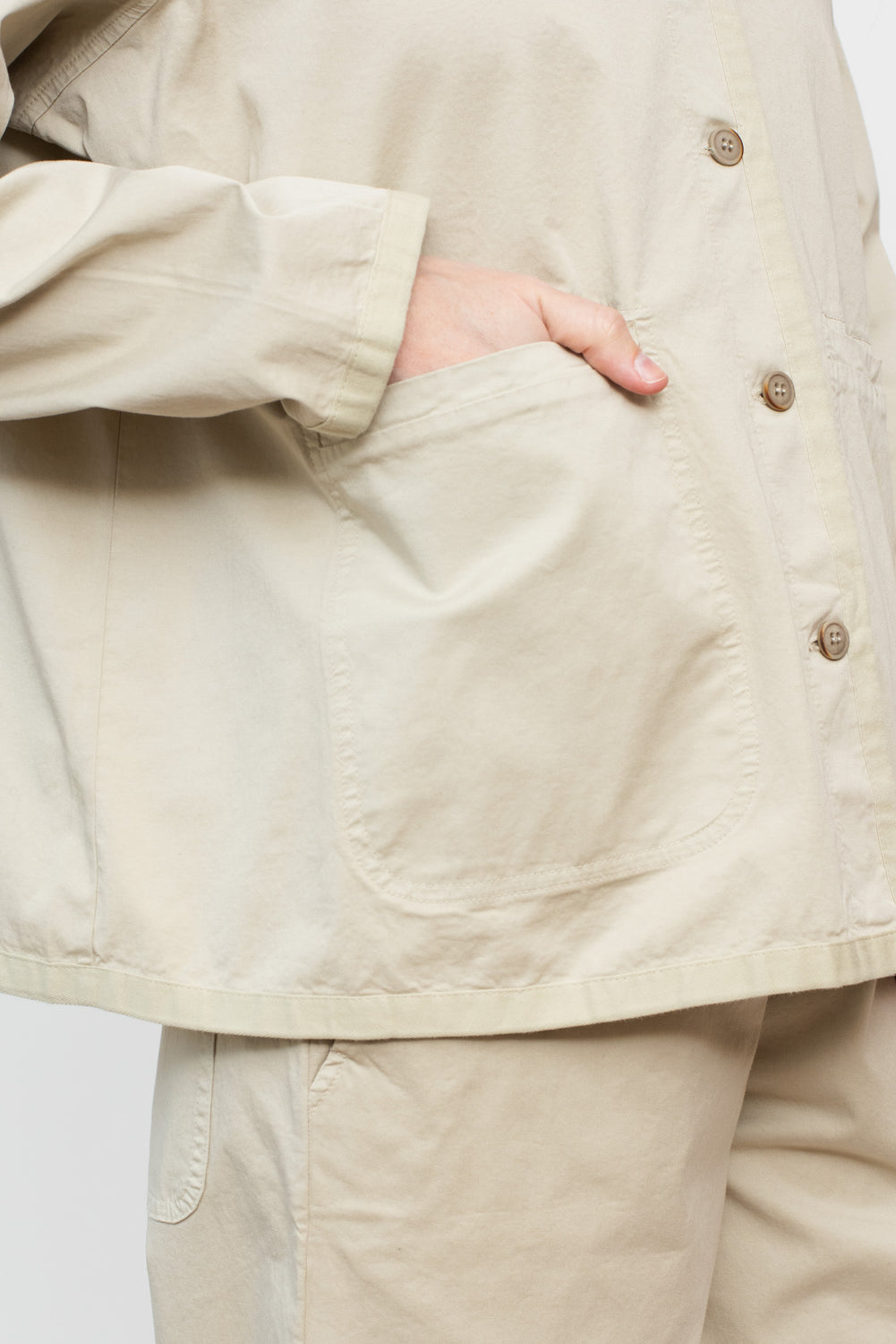 Cotton Stretch Jacket Sand