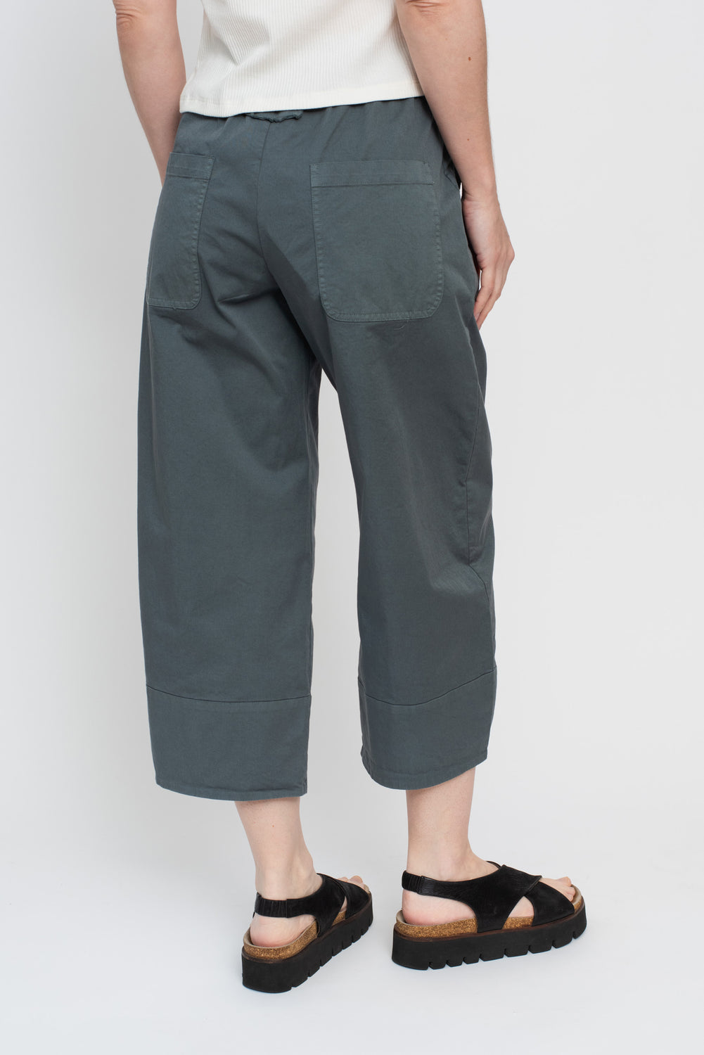 Cotton Stretch Pants Asfalto