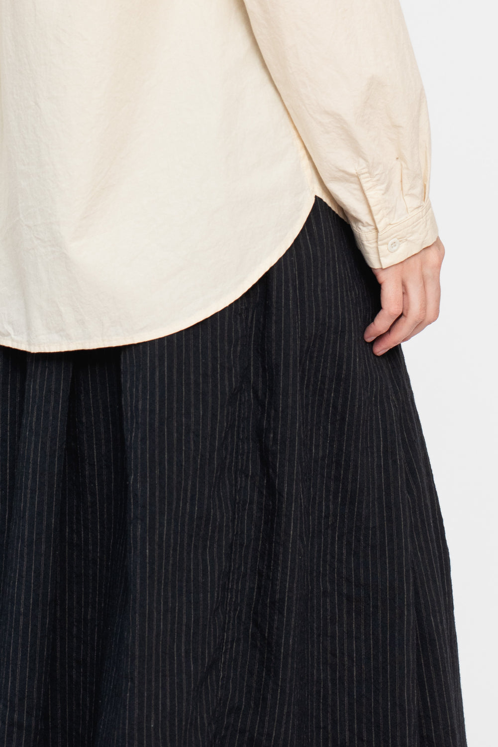 Vintage Stripes Gather Skirt