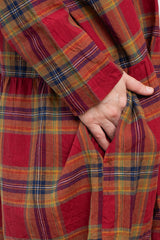 Tartan Shirt Dress Red