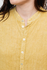 Unisex Hemp S/S Shirt, Olive Yellow