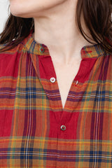 Tartan Shirt Dress Red