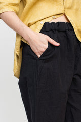 Unisex Linen and Cotton Pants, Charcoal Gray