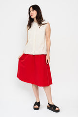 Fine Cotton Sleeveless Top , Chalk