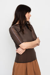 Flow Mesh Short Sleeve Top