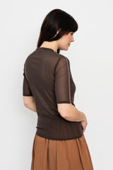 Flow Mesh Short Sleeve Top