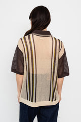 12G Mesh Knit TENNESSEE Cuba Polo, Beige