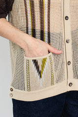 12G Mesh Knit TENNESSEE Cuba Polo, Beige